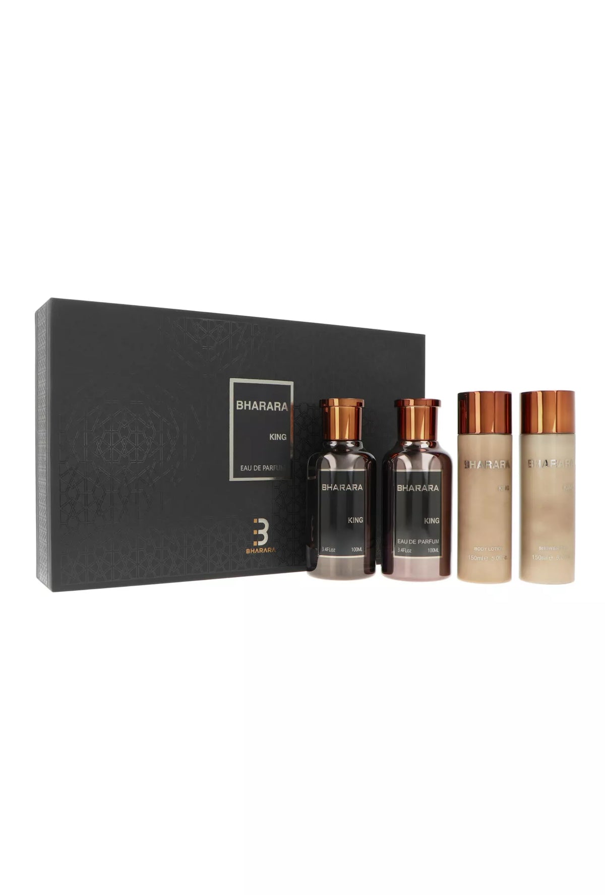 Zestaw prezentowy Bharara King woda perfumowana + After Shave Lotion + Shower Gel + Body Lotion