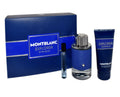 Zestaw prezentowy Mont Blanc Explorer Ultra Blue woda perfumowana + Travel Spray 7,5ml + Shower Gel