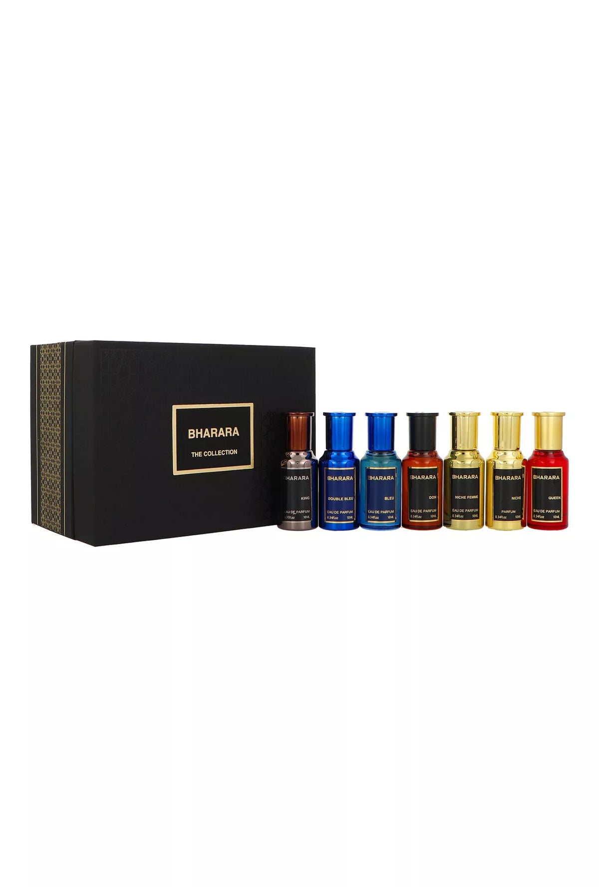 Zestaw prezentowy Bharara Collection Mini: King woda perfumowana + Double Bleu woda perfumowana + Bleu woda perfumowana + Don woda perfumowana + Niche Femme woda perfumowana + Niche woda perfumowana + Queen woda perfumowana