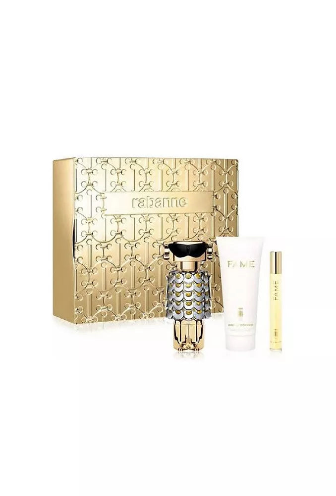 Zestaw prezentowy Paco Rabanne Fame woda perfumowana + woda perfumowana + Body Lotion