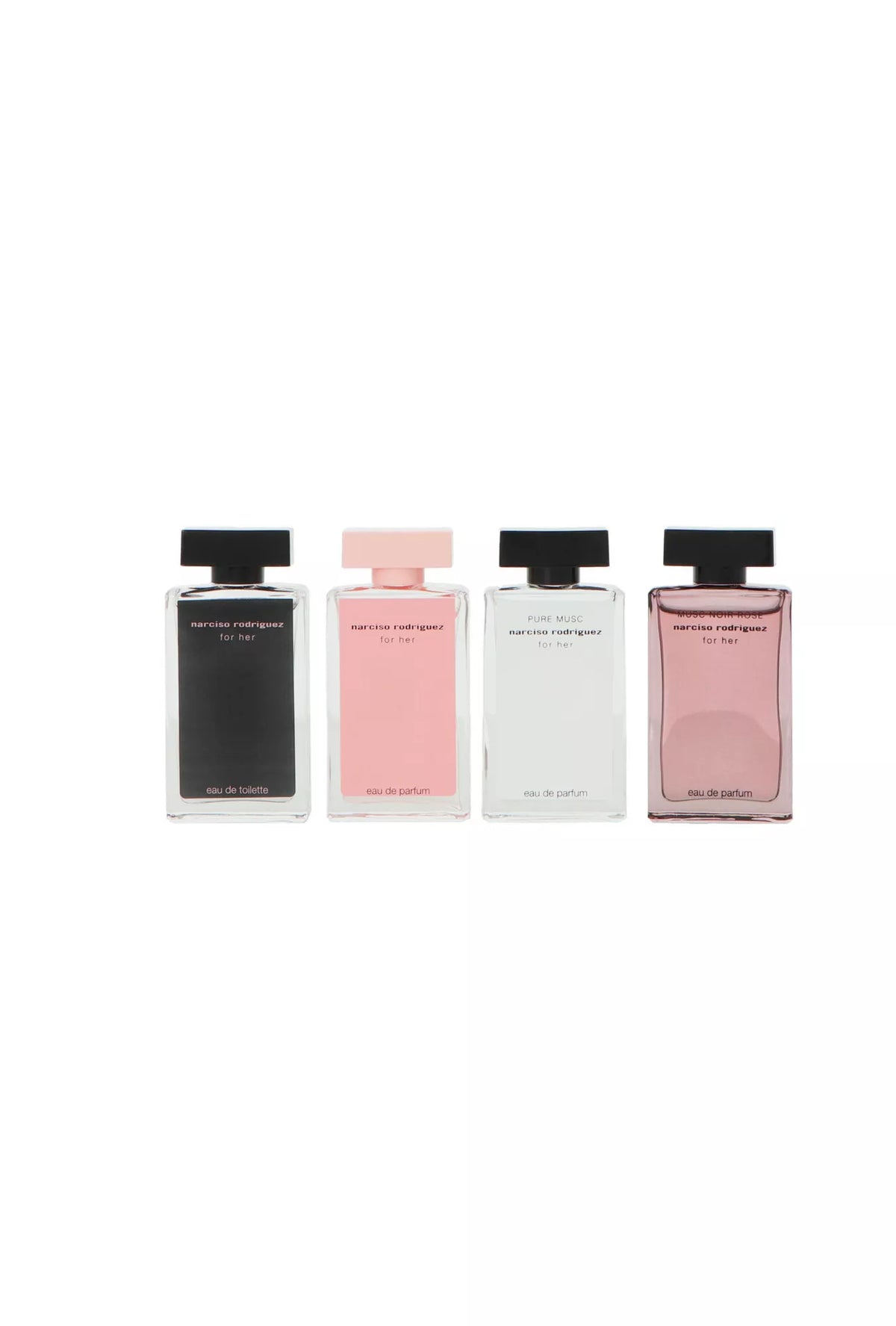 Zestaw prezentowy Narciso Rodriguez For Her woda toaletowa + For Her woda perfumowana + Pure Musc woda perfumowana + Musc Noir Rose woda perfumowana 4 x 7,5ml
